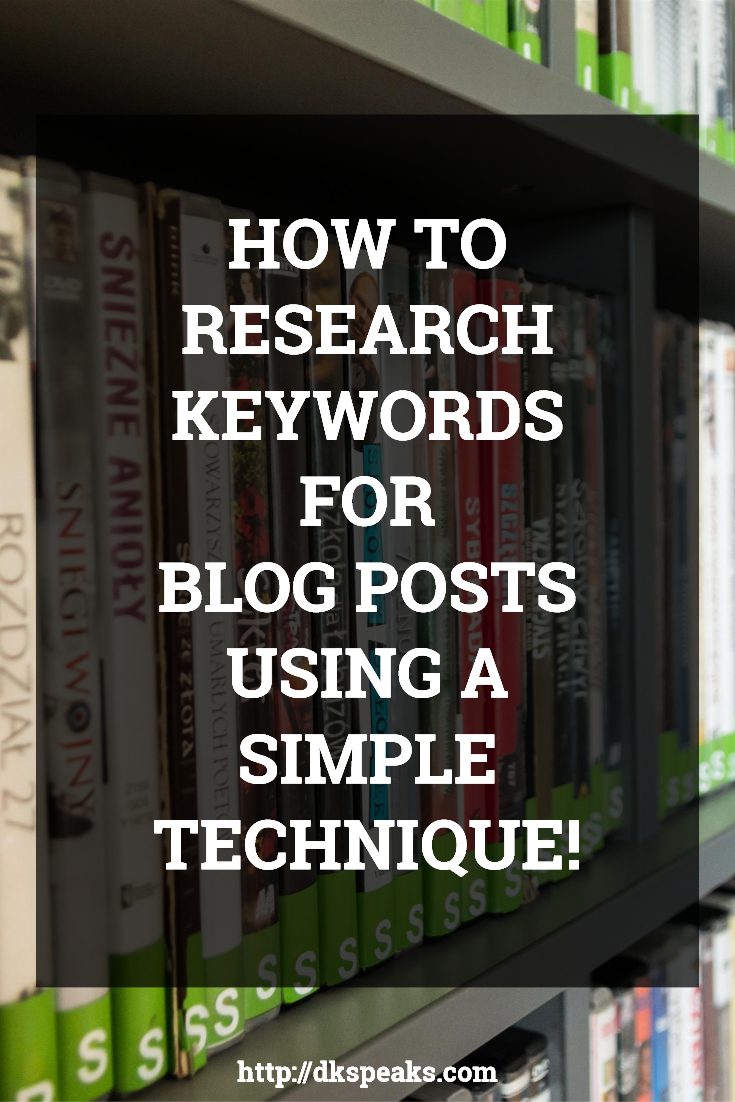 how to research keywords for blog posts
