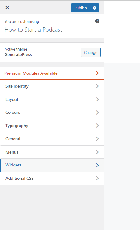 generatepress options