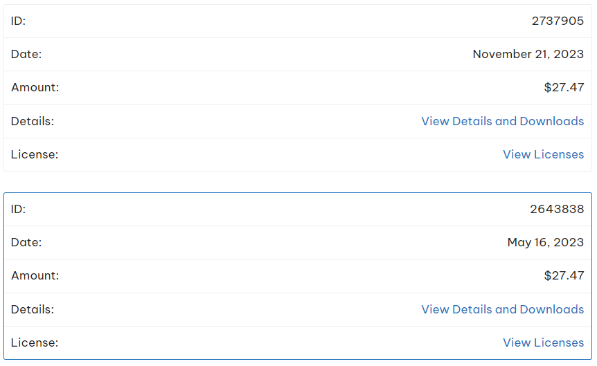 Purchase History Renewal